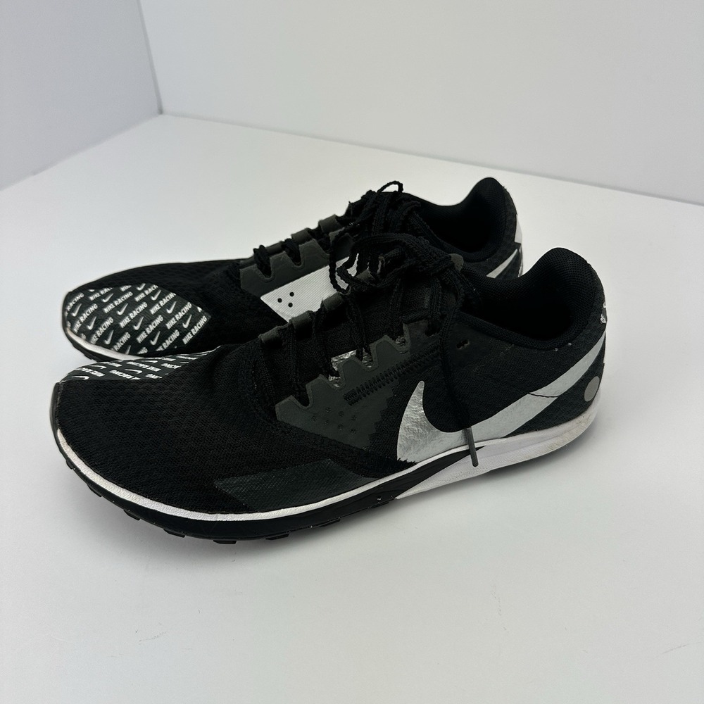 Nike Zoom Rival Waffle 6 Low Black Metallic Silver - DX7998-001 Sz:6 - Picture 3 of 9